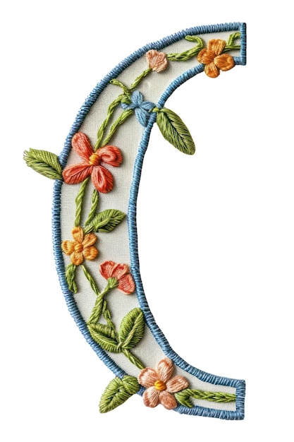 Detal haftu wykonany ręcznie